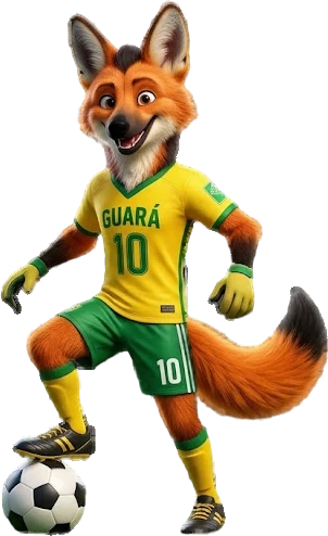 Craque Guará, o mascote do canal Arena Da Bola